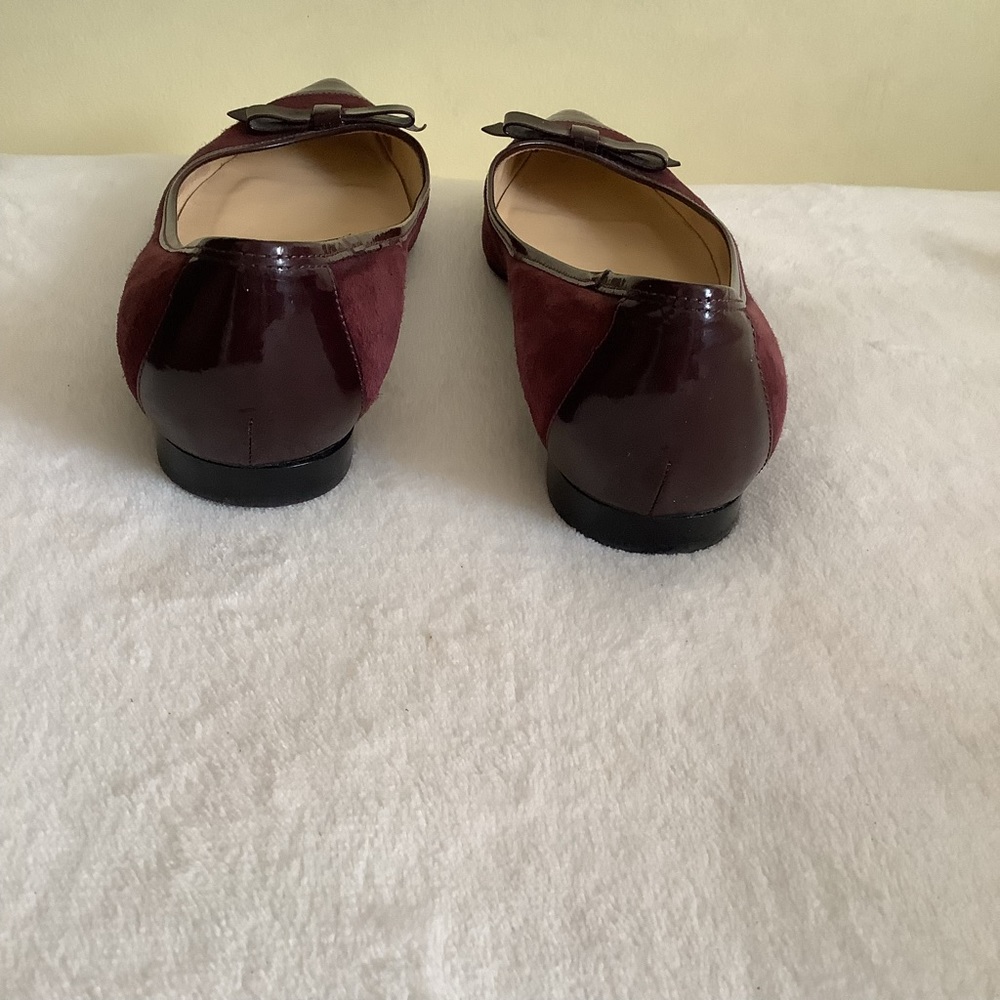 Saks Fifth Avenue ITALY Bordeaux Flats - Picture 6 of 8